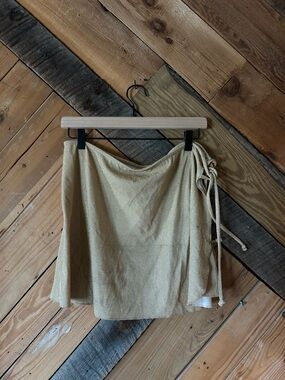 Aerie Gold Cover Up Skirt